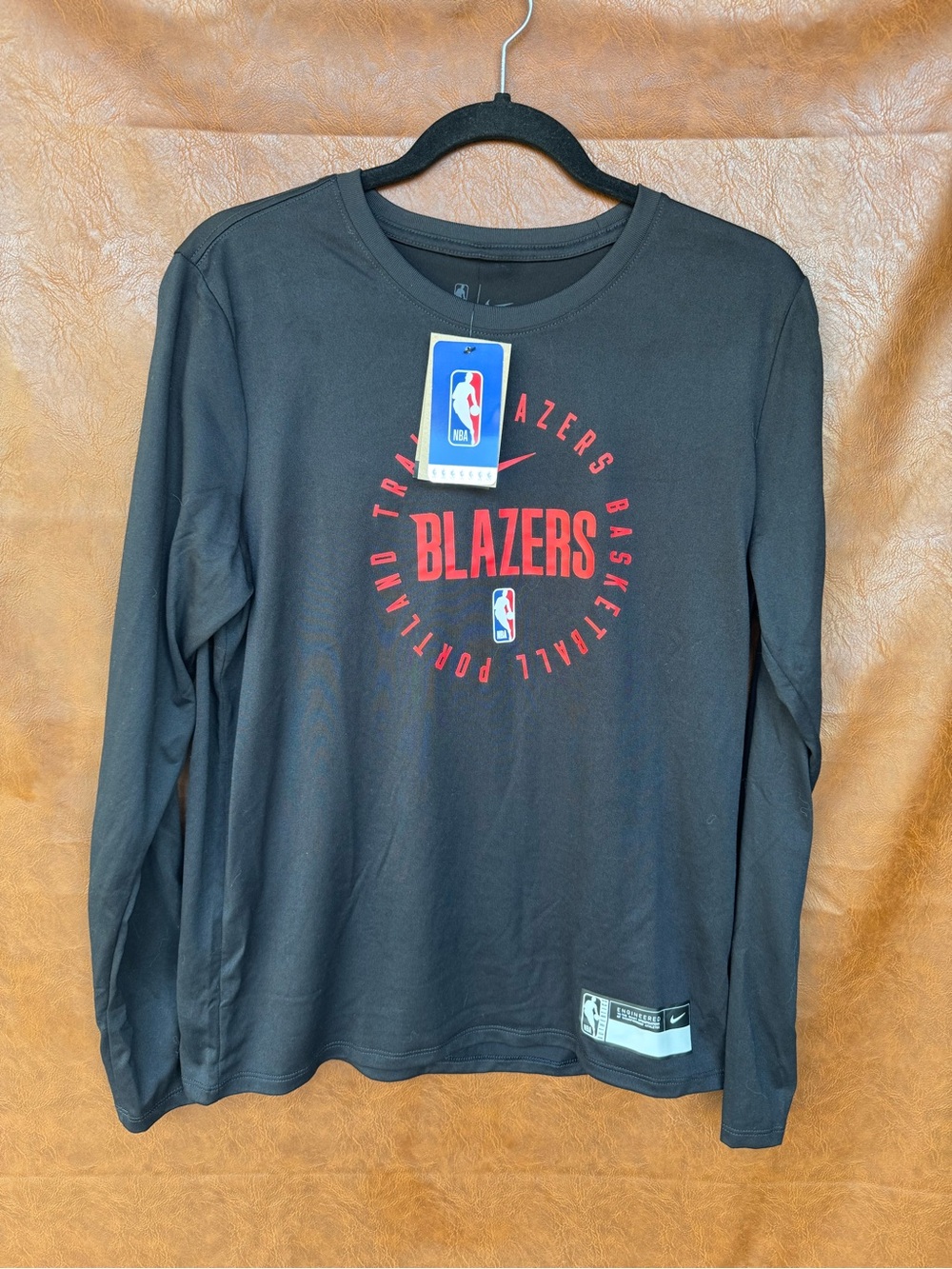 Nike Portland Trail Blazers NBA Dri-FIT Medium Long Sleeve Tee NWT